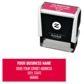 Name-Adresse der personalisierten Briefmarke oder  Permastempel (Beispiel)