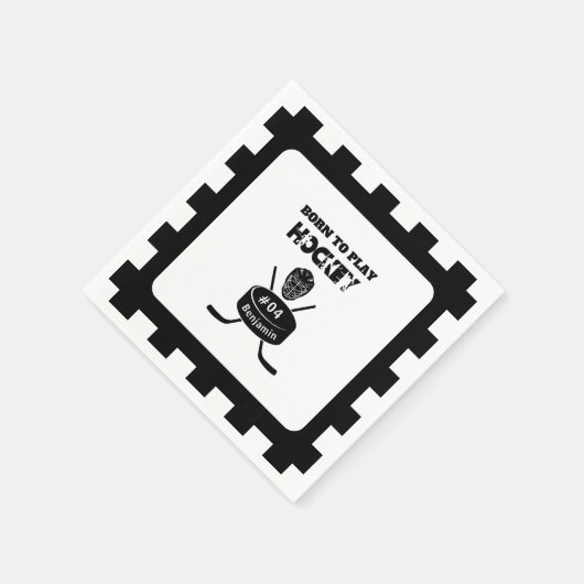 Name Age oder Jersey Number Hockey Sport Serviette (Ecke)