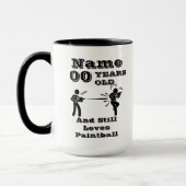 Name Age personalisieren Paintball Lover Geburtsta Tasse (Links)