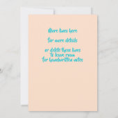 Name Age Pink Mermaid Blue Schwanz Birthday Party  Dankeskarte (Rückseite)