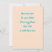 Name Age Pink Mermaid Blue Schwanz Birthday Party  Einladung (Rückseite)