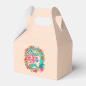 Name Age Pink Mermaid Blue Schwanz Birthday Party  Geschenkschachtel (Vorderseite)