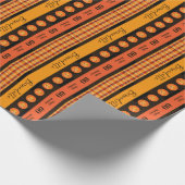 Name Age Sentiment Ethnic Bohemisch Boho Orange Re Geschenkpapier (Ecke)