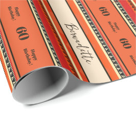 Name Age Sentiment Ethnic Bohemisch Boho Orange Re Geschenkpapier