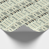 Name Age Sentiment Retro Rainbow Brown Black Sage Geschenkpapier (Ecke)