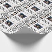 Name Age Sentiment Retro Rainbow Brown Schwarz-wei Geschenkpapier (Ecke)