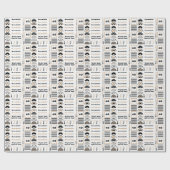 Name Age Sentiment Retro Rainbow Brown Schwarz-wei Geschenkpapier (Flach)