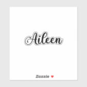 Name Aileen - Handgeschriebene Kalligrafie Aufkleber (Blatt)