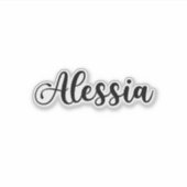 Name Alessia - Handgeschriebene Kalligrafie Aufkleber (Vorderseite)