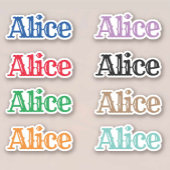 Name Alice Aufkleber