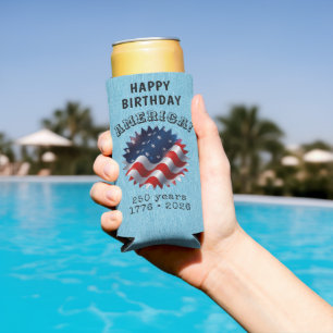 Name, Alles Gute zum Geburtstag Amerika Blaues Den Selters Dosenkühler