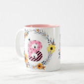 Name Alphabet "B" Zweifarbige Tasse (Vorderseite Links)