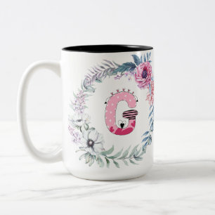 Name Alphabet "G" Zweifarbige Tasse