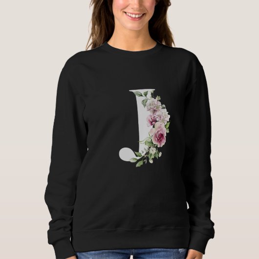 Name Alphabet Letter "J" Sweatshirt (Vorderseite)