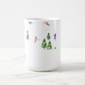 Name Alpine Skiers Skifahrer Illustration Skier Kaffeetasse (Mittel)