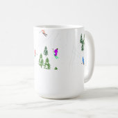 Name Alpine Skiers Skifahrer Illustration Skier Kaffeetasse (VorderseiteRechts)