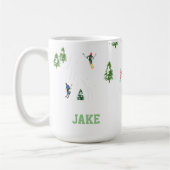 Name Alpine Skiers Skifahrer Illustration Skier Kaffeetasse (Links)