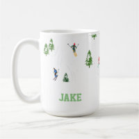 Name Alpine Skiers Skifahrer Illustration Skier