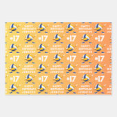 Name Alter oder Anzahl Thema Sport Dabbing Volleyb Geschenkpapier Set (Vorderseite 3)