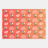 Name Alter oder Anzahl Thema Sport Dabbing Volleyb Geschenkpapier Set (Vorderseite 2)