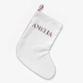Name Amelia Kleiner Weihnachtsstrumpf (Vorderansicht (hängend))