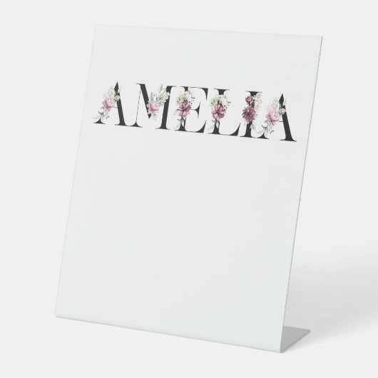 Name Amelia Sockelschild (Vorderseite)