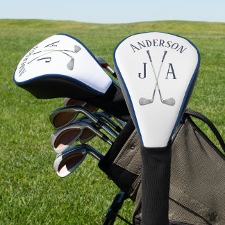 Name And Initials Monogrammed Golf Headcover