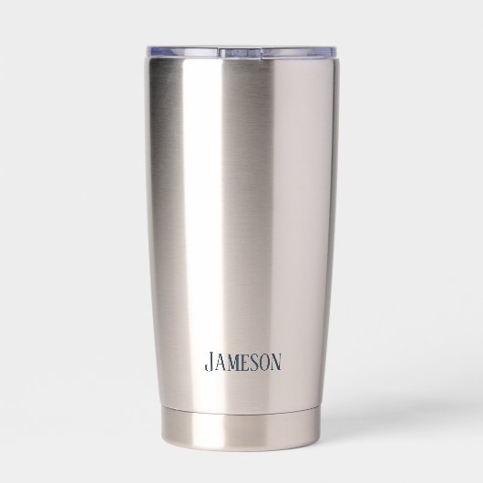 Name And Initials Monogrammed  Thermobecher (Rückseite)