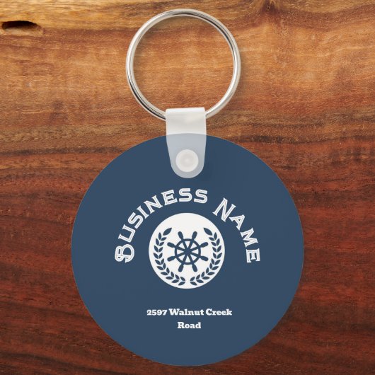 Name and Logo Nautical Schlüsselanhänger (Vorderseite)