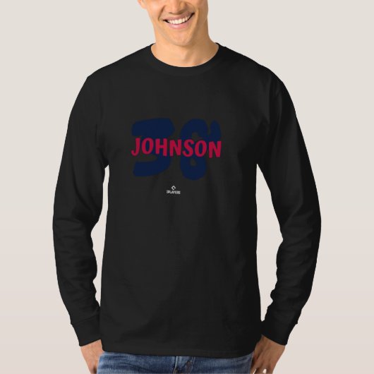 Name and Number Pierce Johnson Atlanta Baseball ML T-Shirt (Vorderseite)
