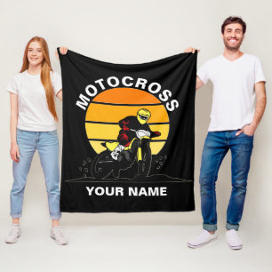 Name ändern Alle Text-Motocross-Motorrad hinzufüge Fleecedecke