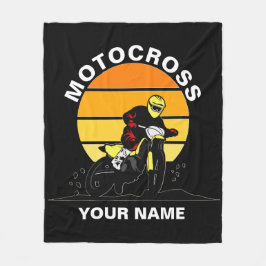 Name ändern Alle Text-Motocross-Motorrad hinzufüge Fleecedecke