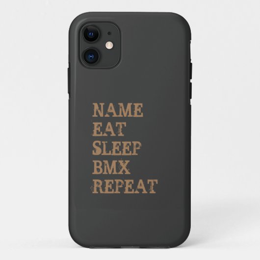 Name ändern ALLE Textaussetzer BMX wiederholen Case-Mate iPhone Hülle (Rückseite)