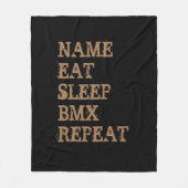 Name ändern ALLE Textaussetzer BMX wiederholen Fleecedecke (Vorderseite)
