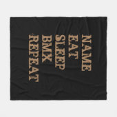 Name ändern ALLE Textaussetzer BMX wiederholen Fleecedecke (Vorderseite (Horizontal))