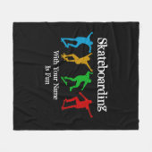 Name ändern Alle Zeichen für Skateboarden hinzufüg Fleecedecke (Vorderseite (Horizontal))