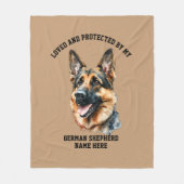 Name ändern ALLER Text, geliebt und geschützt durc Fleecedecke (Vorderseite)