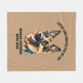 Name ändern ALLER Text, geliebt und geschützt durc Fleecedecke (Vorderseite (Horizontal))