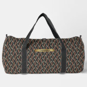 Name ändern, moderne braune Creme Abstrakt Duffle Bag (Vorderseite)