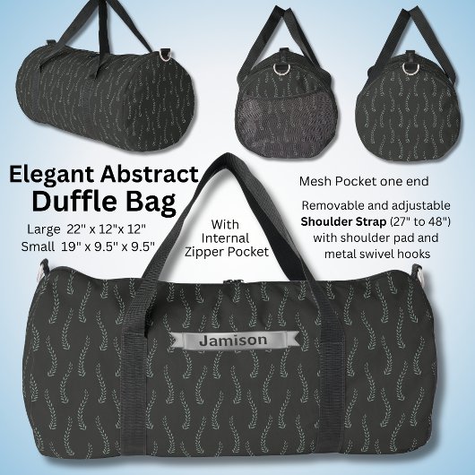 Name ändern, moderne braune Oliven-Ferne Abstrakt Duffle Bag