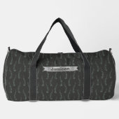 Name ändern, moderne braune Oliven-Ferne Abstrakt Duffle Bag (Vorderseite)