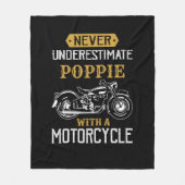 Name ändern nie unterschätzen Opa Motorrad Fleecedecke (Vorderseite)