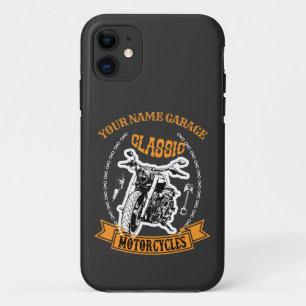 Name ändern oberste Textzeile, klassische Motorräd Case-Mate iPhone Hülle