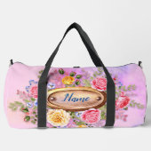 Name ändern, rosa Farbe Duffle Bag (Vorderseite)