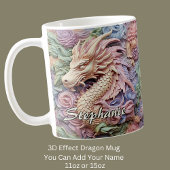 Name ändern, Soft Pastels 3D-Effektdrache einfügen Kaffeetasse