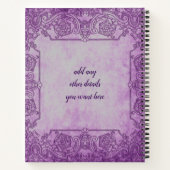 Name ändern Text ändern Mauve Lace Liebe Nana Oma Notizblock (Rückseite)