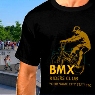 Name ändern Text BMX Rider Club Stadt hinzufügen T-Shirt