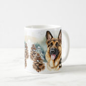 Name ändern Text hinzufügen, Deutscher Hirte im Sc Kaffeetasse (VorderseiteRechts)