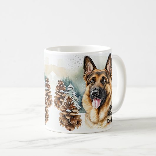 Name ändern Text hinzufügen, Deutscher Hirte im Sc Kaffeetasse (VorderseiteRechts)