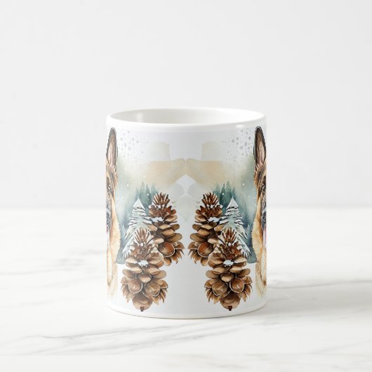 Name ändern Text hinzufügen, Deutscher Hirte im Sc Kaffeetasse (Mittel)